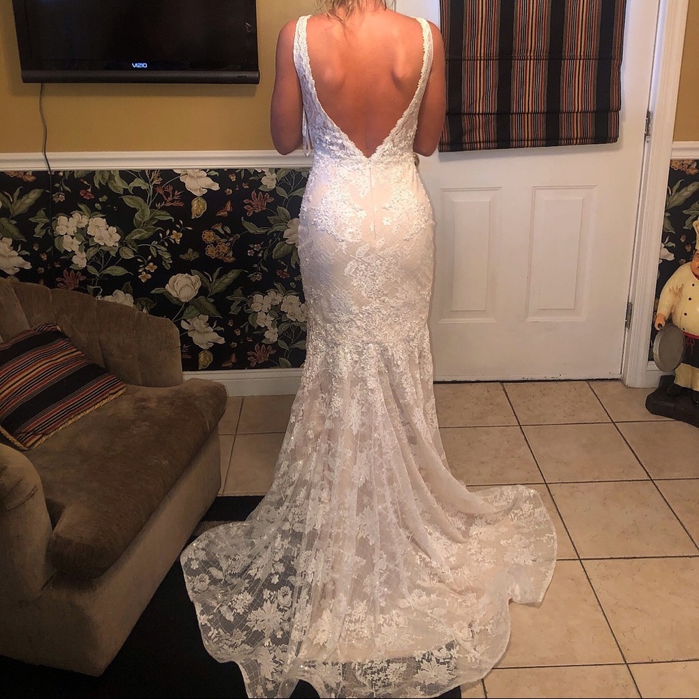 White Lace Prom Dress